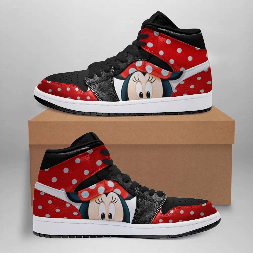 Footwearstorm Minnie Mouse AJ1 High Sneakers Shoes For Men And Women 1