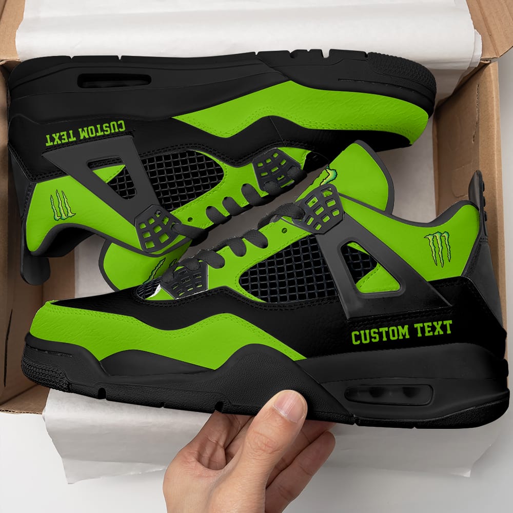 Footwearstorm Monster Energy AJ4 Sneakers Shoes For Men And Women