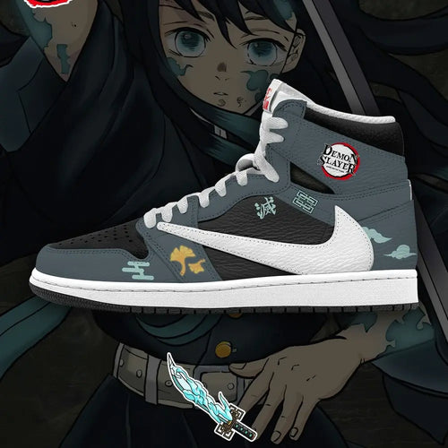 Footwearstorm Muichiro Tokito V.2  AJ1 High Sneakers Shoes For Men And Women 1
