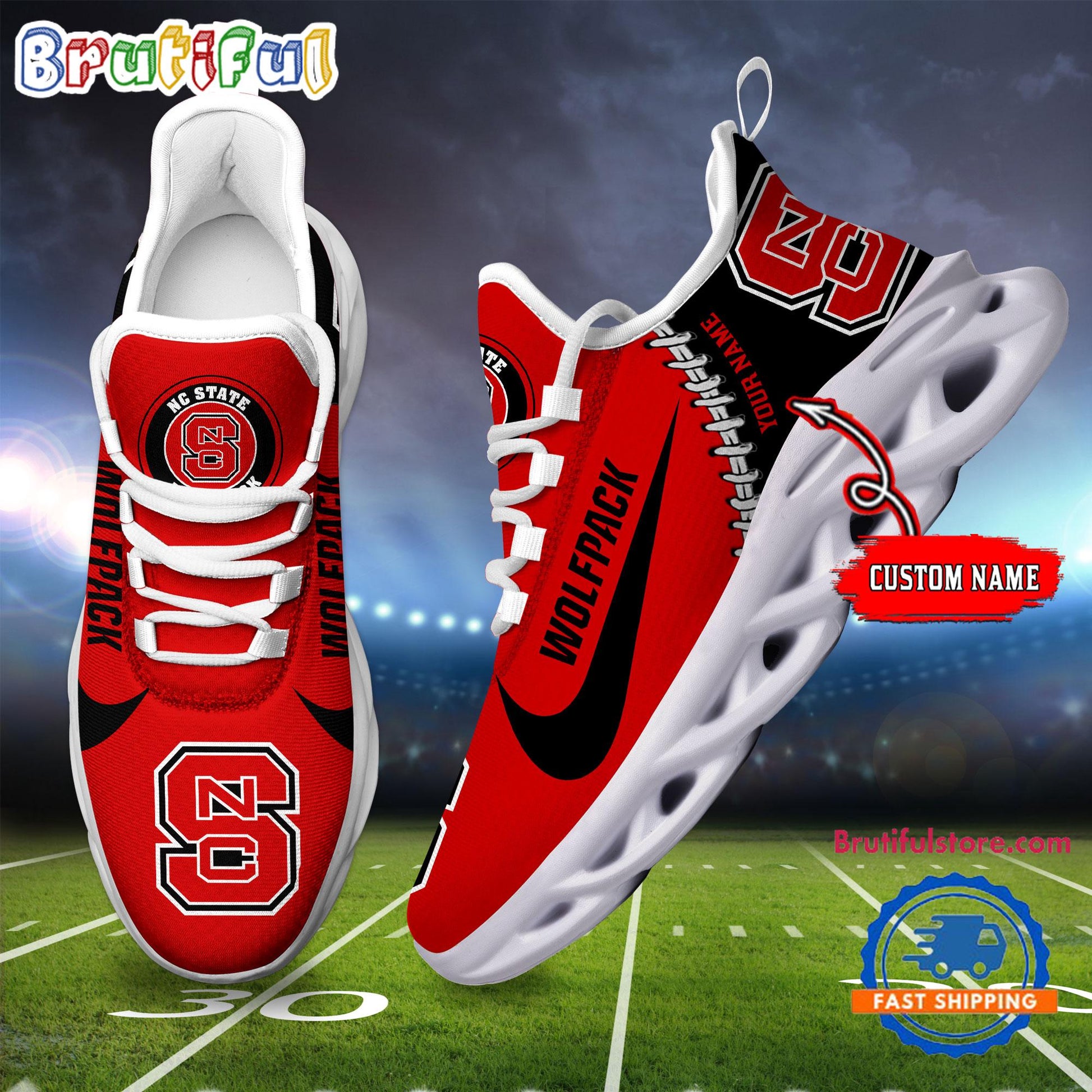 Footwearstorm NC State Wolfpack Max Soul Shoes Sneakers For Men And Women 1