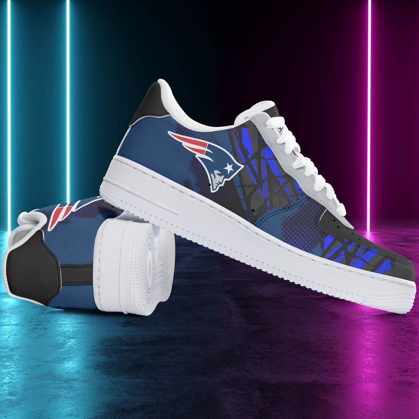 Footwearstorm New England Patriots Air Low-Top Sneakers Shoes For Men And Women 12059