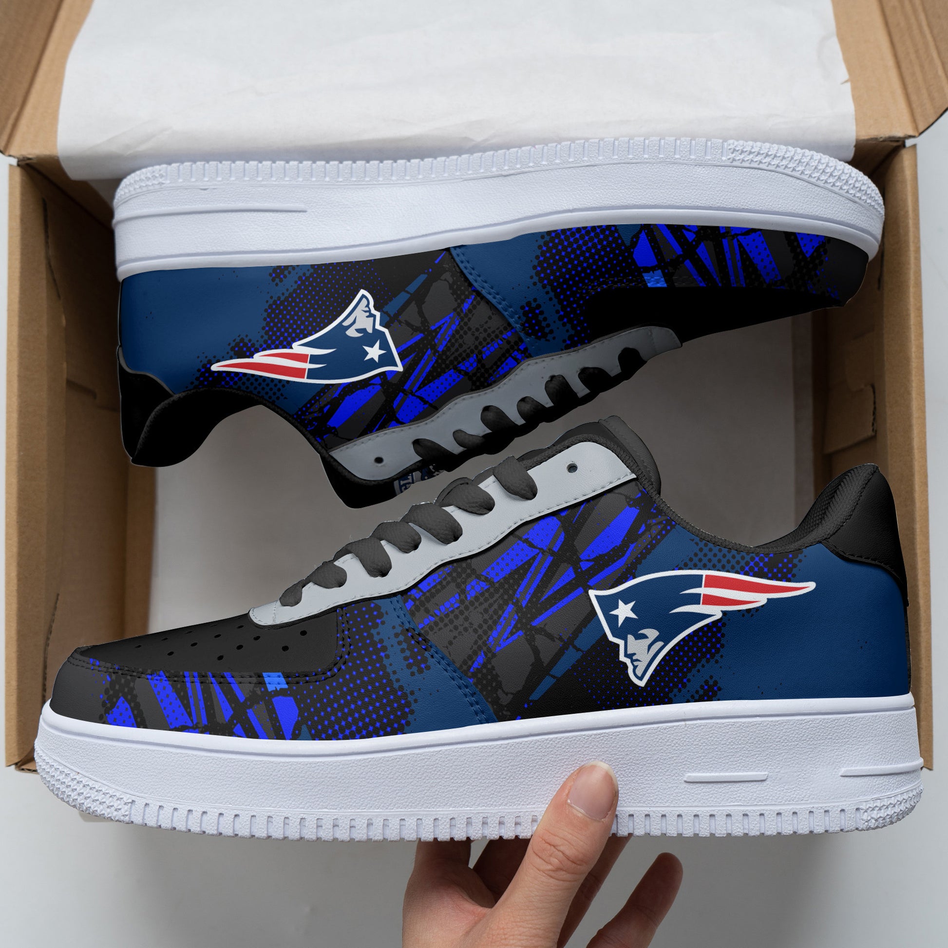 Footwearstorm New England Patriots Air Low-Top Sneakers Shoes For Men And Women 12059