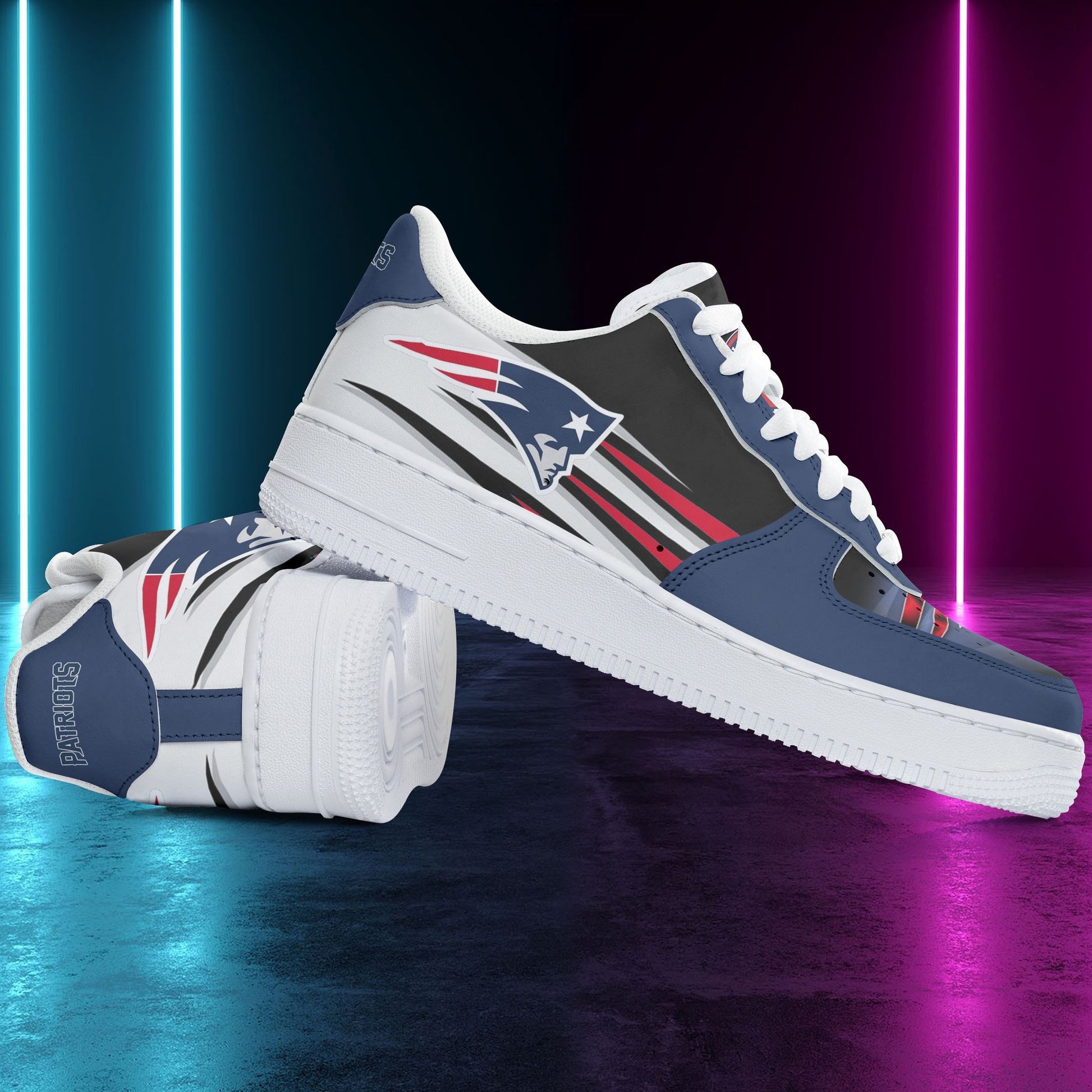 Footwearstorm New England Patriots NFL Air Low-Top Sneakers Shoes For Men And Women 1205654