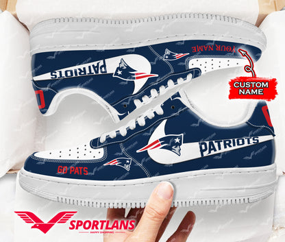 Footwearstorm New England Patriots NFL Air Low-Top Sneakers Shoes For Men And Women 1205665