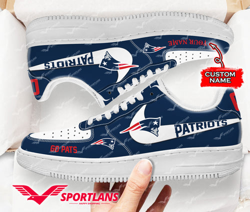 Footwearstorm New England Patriots NFL Air Low-Top Sneakers Shoes For Men And Women 1205665
