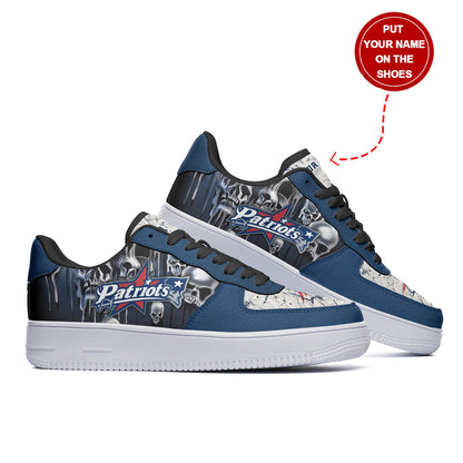 Footwearstorm New England Patriots NFL Air Low-Top Sneakers Shoes For Men And Women 1205383
