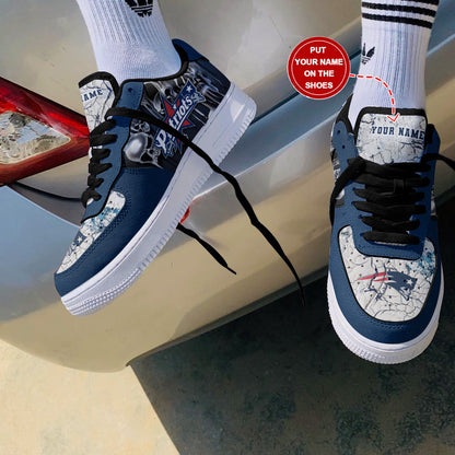 Footwearstorm New England Patriots NFL Air Low-Top Sneakers Shoes For Men And Women 1205383