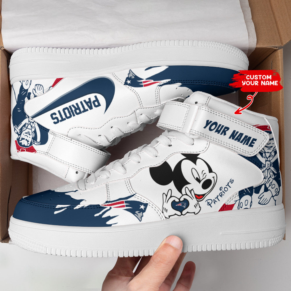 Footwearstorm New England Patriots NFL Air Low-Top Sneakers Shoes For Men And Women 1205524