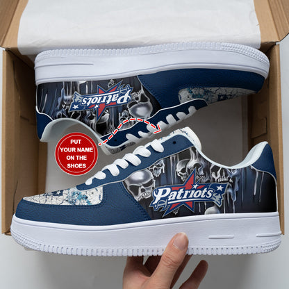 Footwearstorm New England Patriots NFL Air Low-Top Sneakers Shoes For Men And Women 1205383