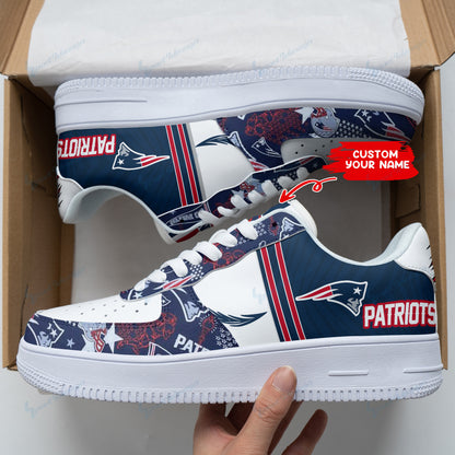 Footwearstorm New England Patriots NFL Air Low-Top Sneakers Shoes For Men And Women 1205673