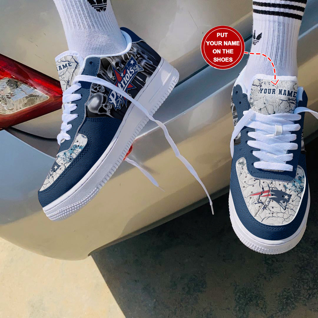 Footwearstorm New England Patriots NFL Air Low-Top Sneakers Shoes For Men And Women 1205383