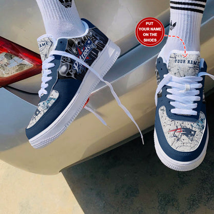 Footwearstorm New England Patriots NFL Air Low-Top Sneakers Shoes For Men And Women 1205383