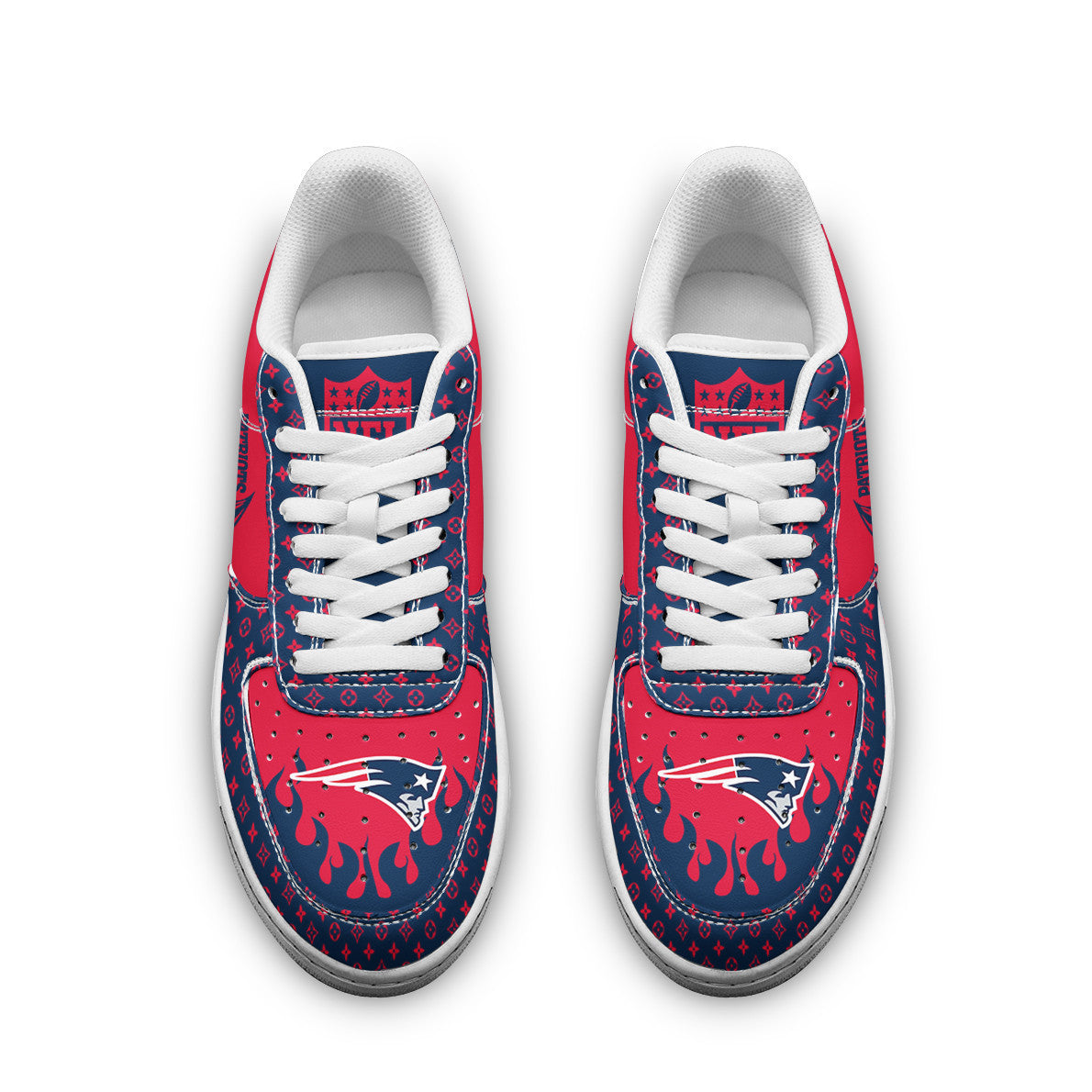 Footwearstorm New England Patriots NFL Air Low-Top Sneakers Shoes For Men And Women 1205664