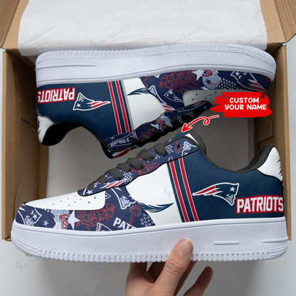 Footwearstorm New England Patriots NFL Air Low-Top Sneakers Shoes For Men And Women 1205388