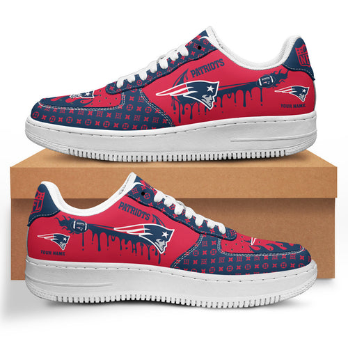 Footwearstorm New England Patriots NFL Air Low-Top Sneakers Shoes For Men And Women 1205664