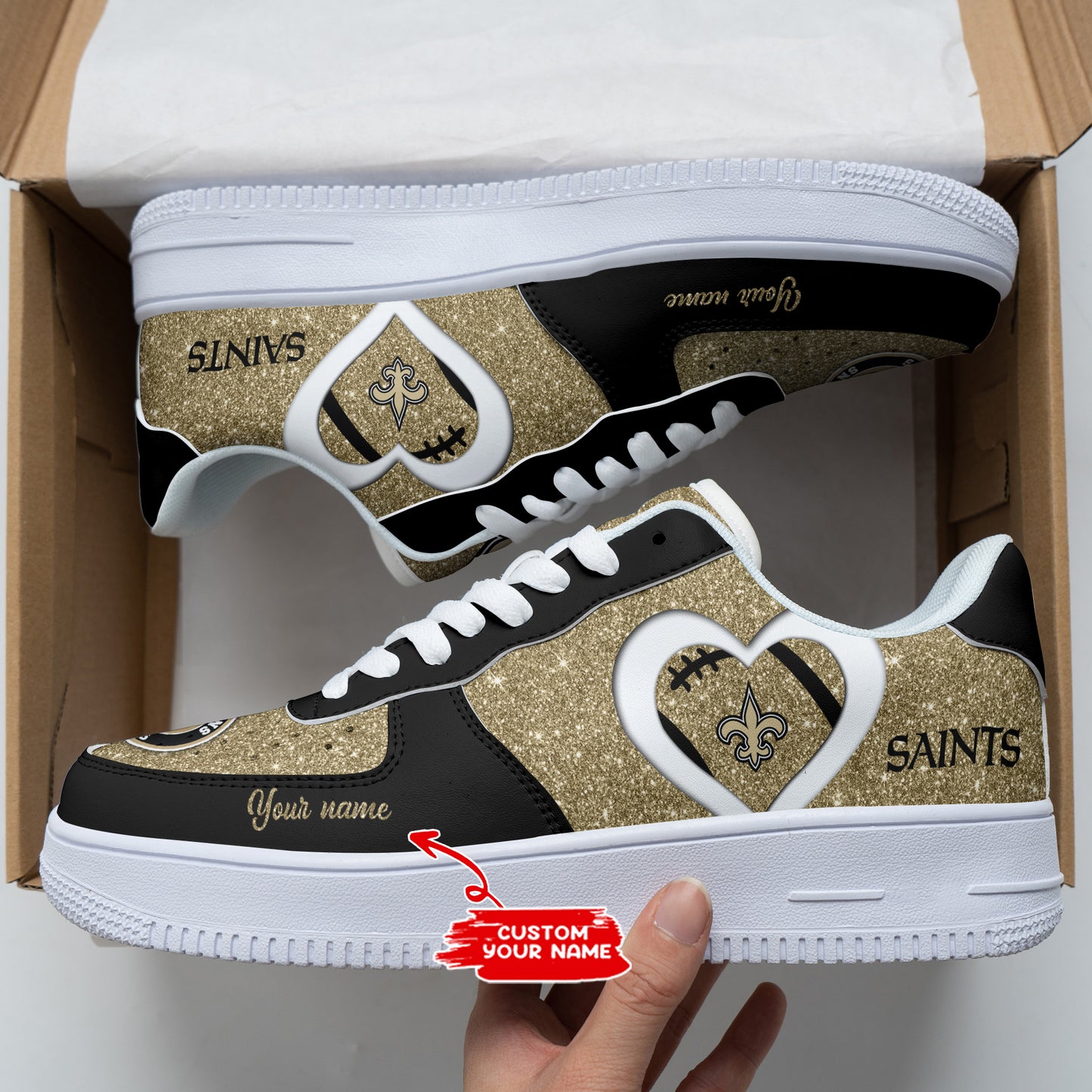 Footwearstorm New Orleans Saints NFL Air Low-Top Sneakers Shoes For Men And Women 1205195