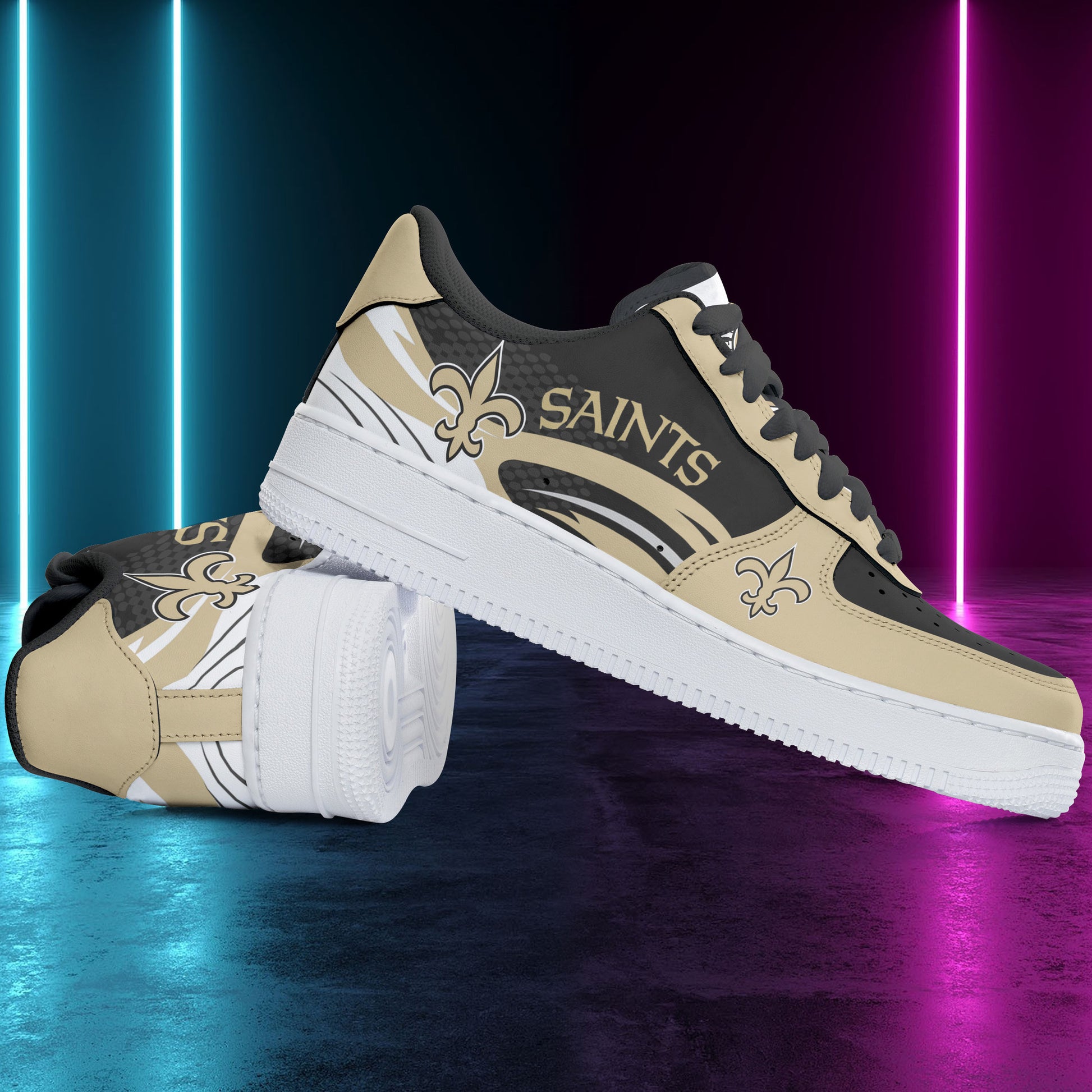 Footwearstorm New Orleans Saints NFL Air Low-Top Sneakers Shoes For Men And Women 1205260
