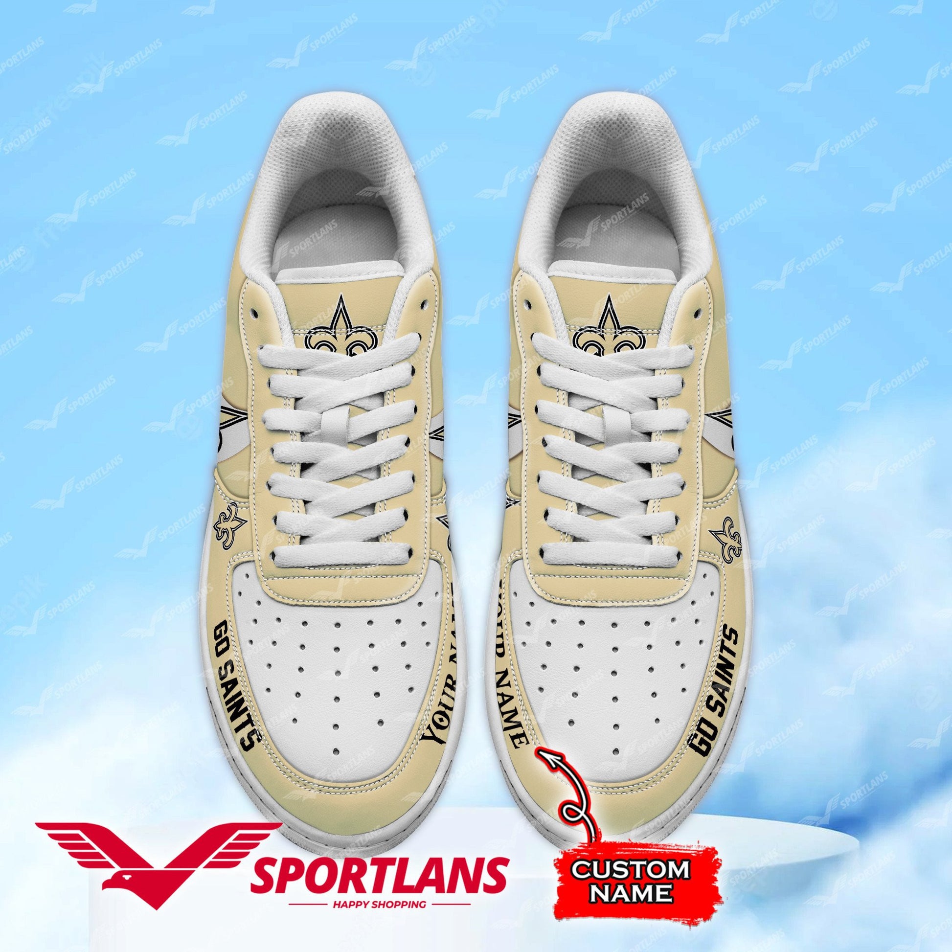 Footwearstorm New Orleans Saints NFL Air Low-Top Sneakers Shoes For Men And Women 1205810