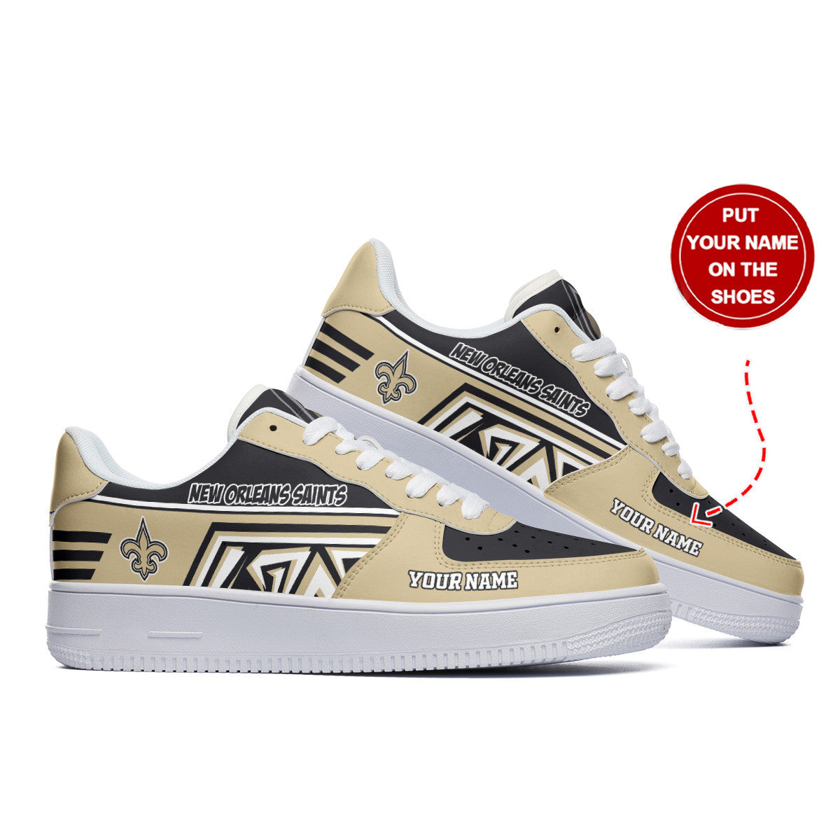 Footwearstorm New Orleans Saints NFL Air Low-Top Sneakers Shoes For Men And Women 1205267
