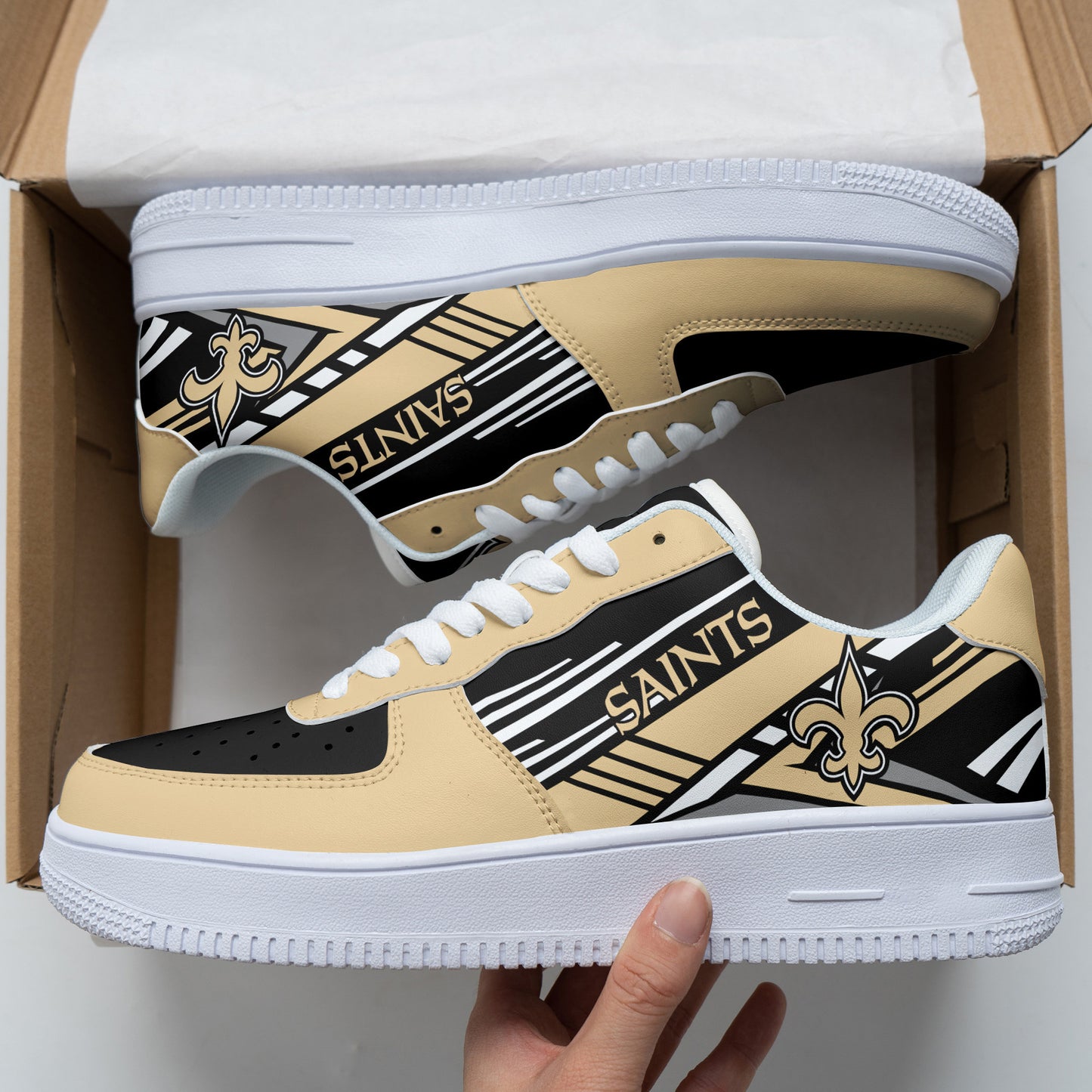 Footwearstorm New Orleans Saints NFL Air Low-Top Sneakers Shoes For Men And Women 1205259