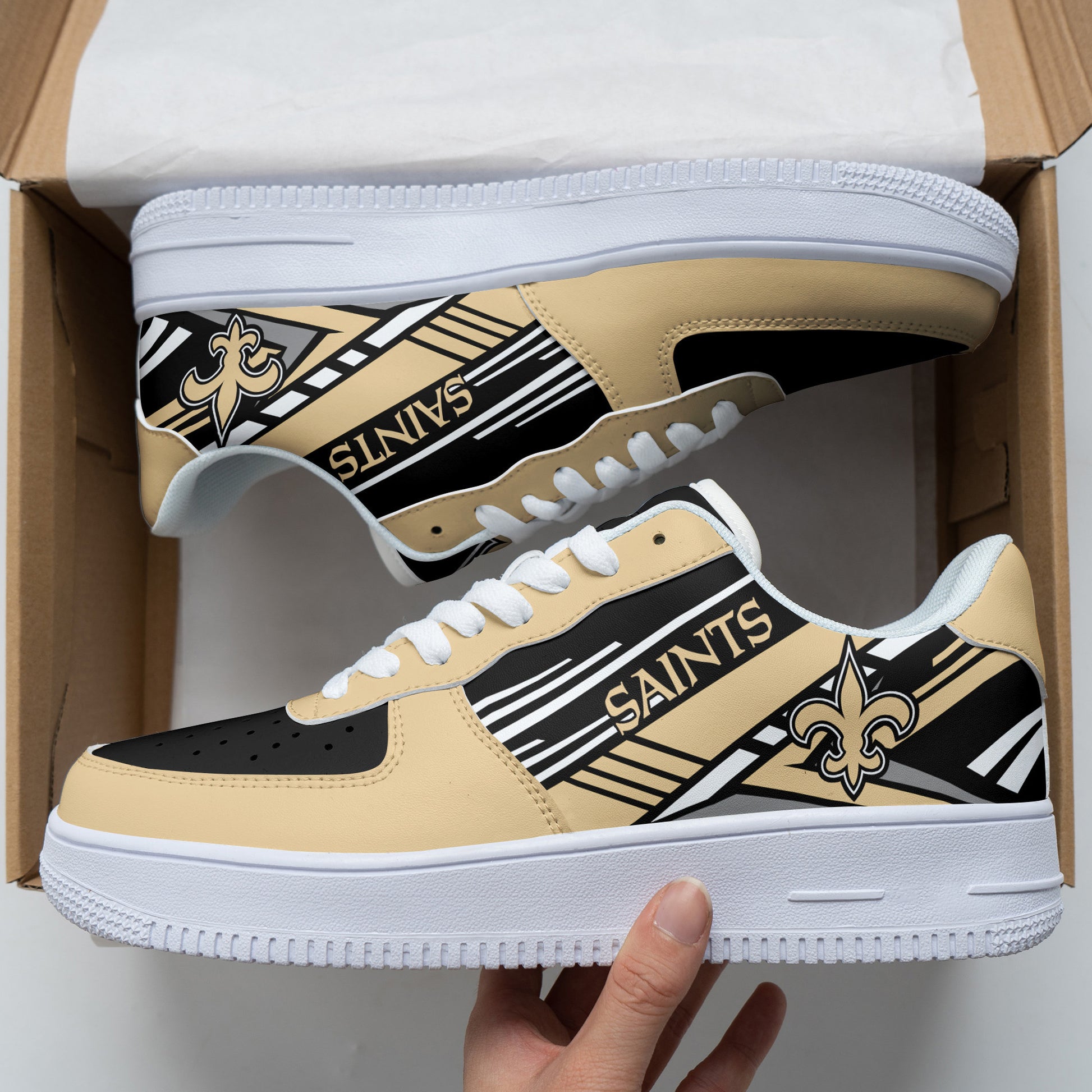 Footwearstorm New Orleans Saints NFL Air Low-Top Sneakers Shoes For Men And Women 1205259