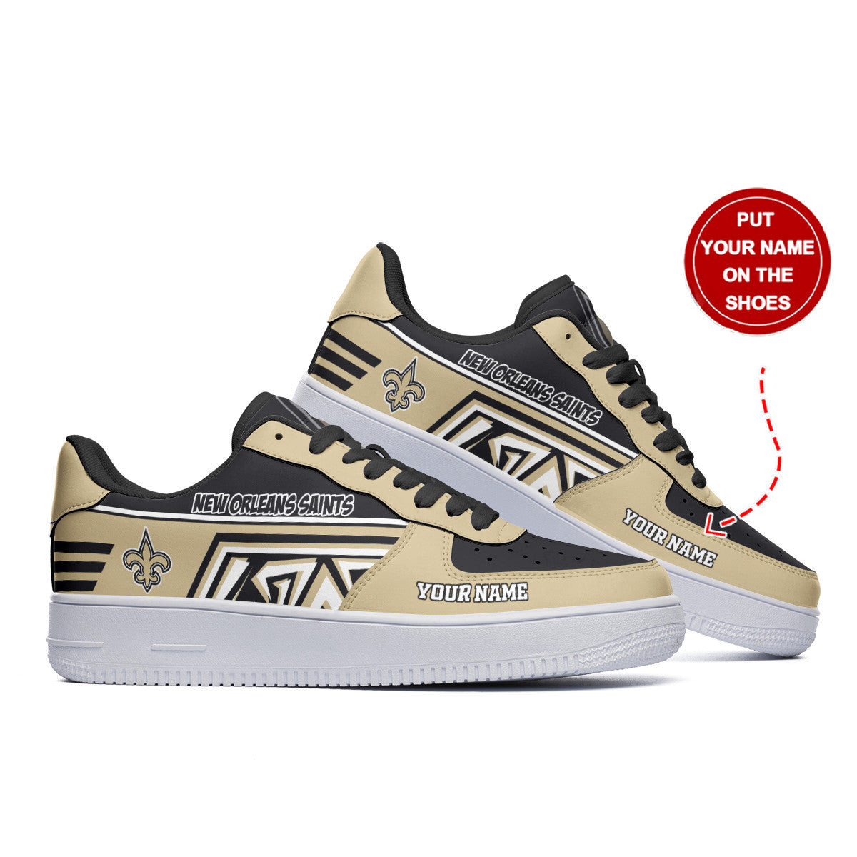 Footwearstorm New Orleans Saints NFL Air Low-Top Sneakers Shoes For Men And Women 1205267