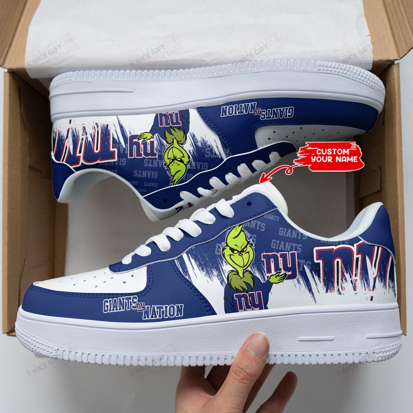 Footwearstorm New York Giants Air Low-Top Sneakers Shoes For Men And Women 1205177