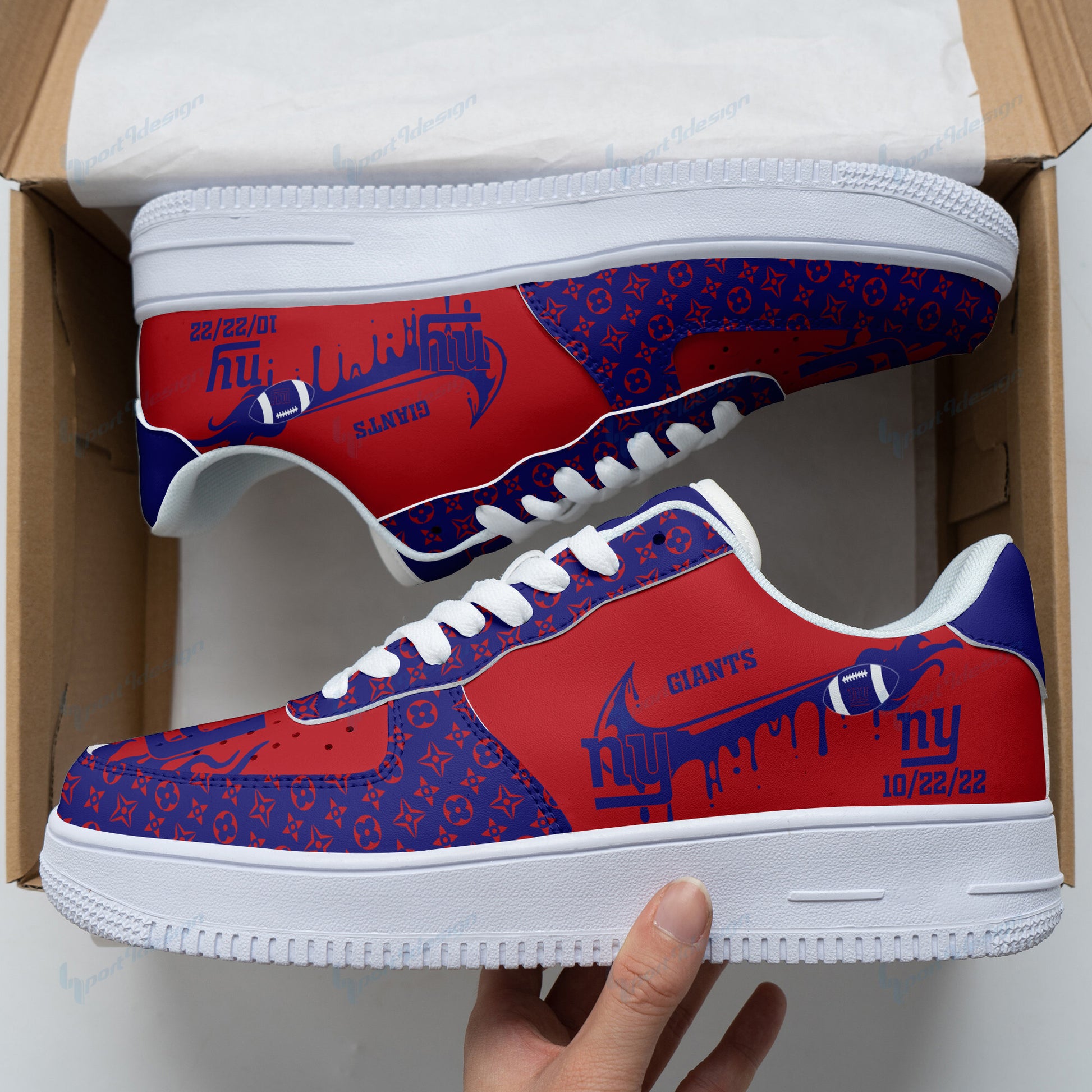 Footwearstorm New York Giants Air Low-Top Sneakers Shoes For Men And Women 12058