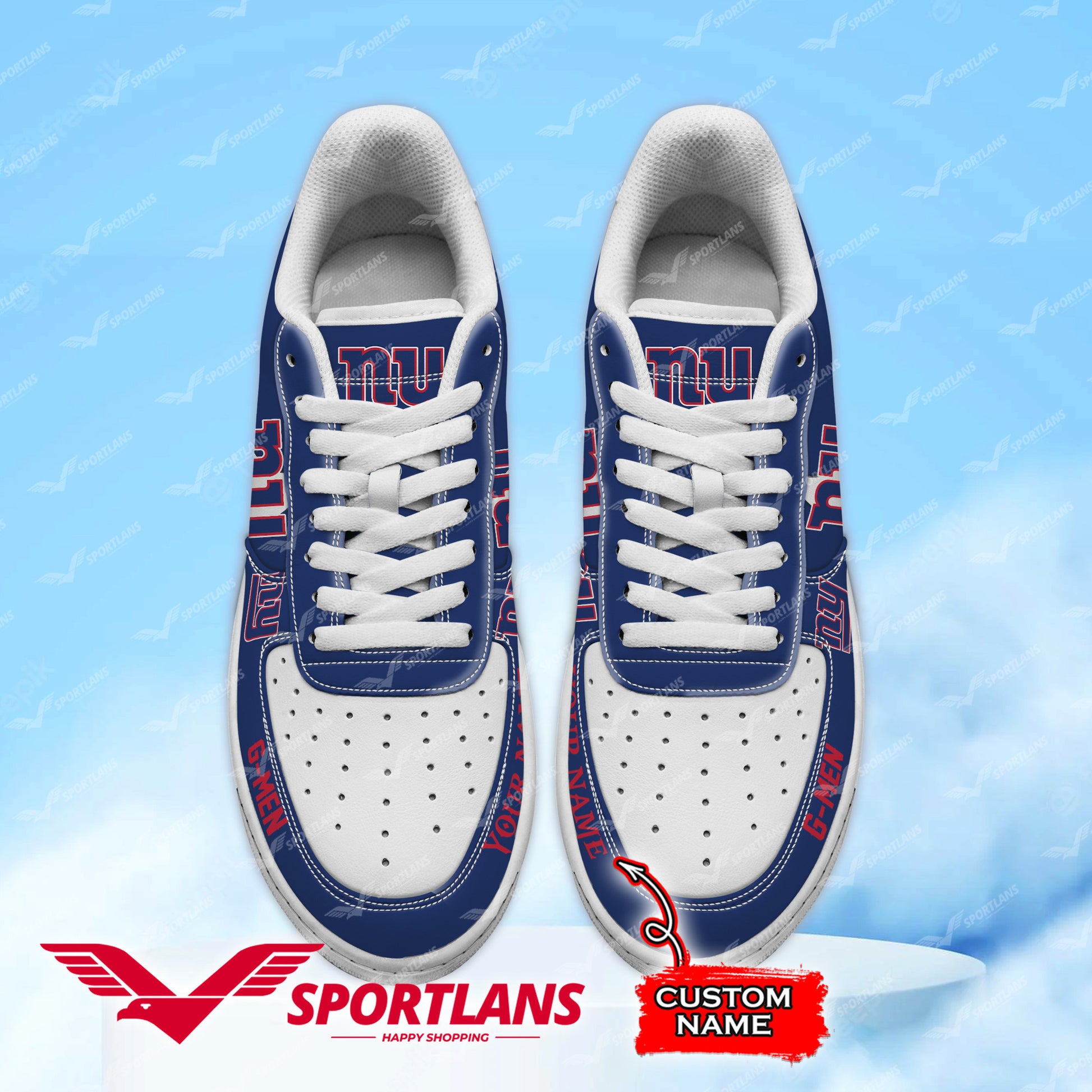Footwearstorm New York Giants NFL Air Low-Top Sneakers Shoes For Men And Women 1205751