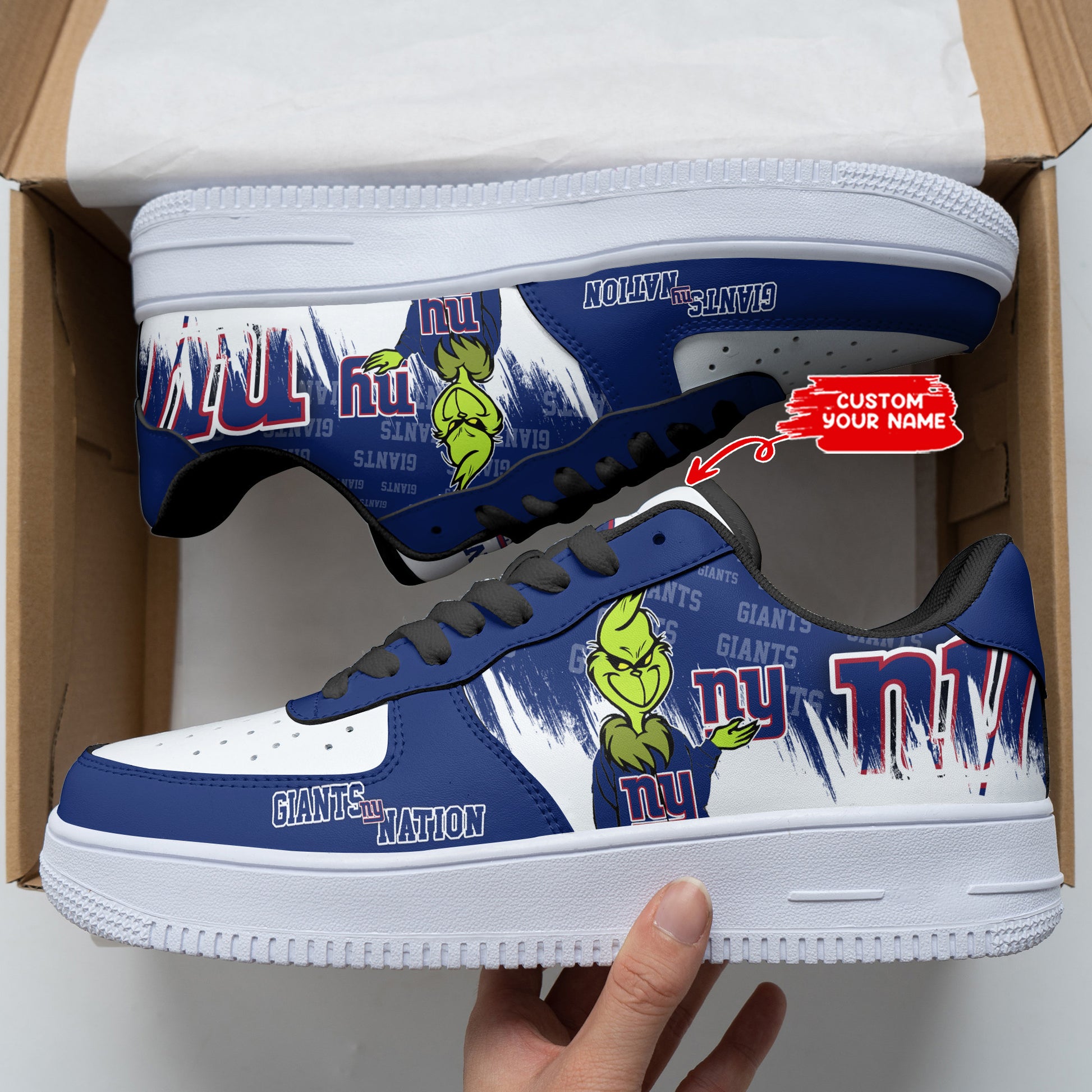 Footwearstorm New York Giants NFL Air Low-Top Sneakers Shoes For Men And Women 1205753