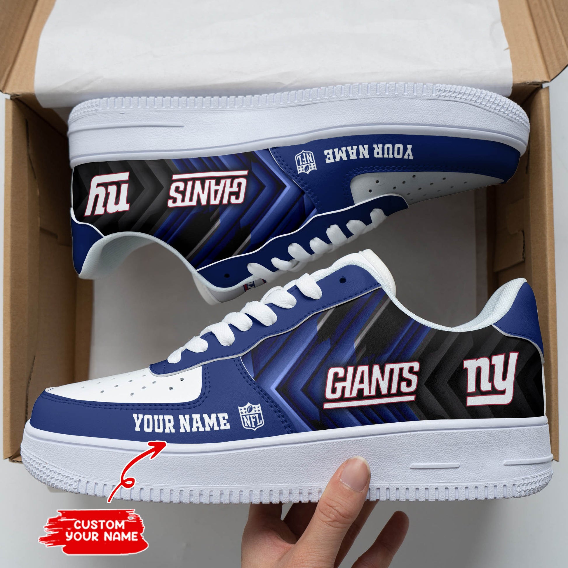 Footwearstorm New York Giants NFL Air Low-Top Sneakers Shoes For Men And Women 1205758