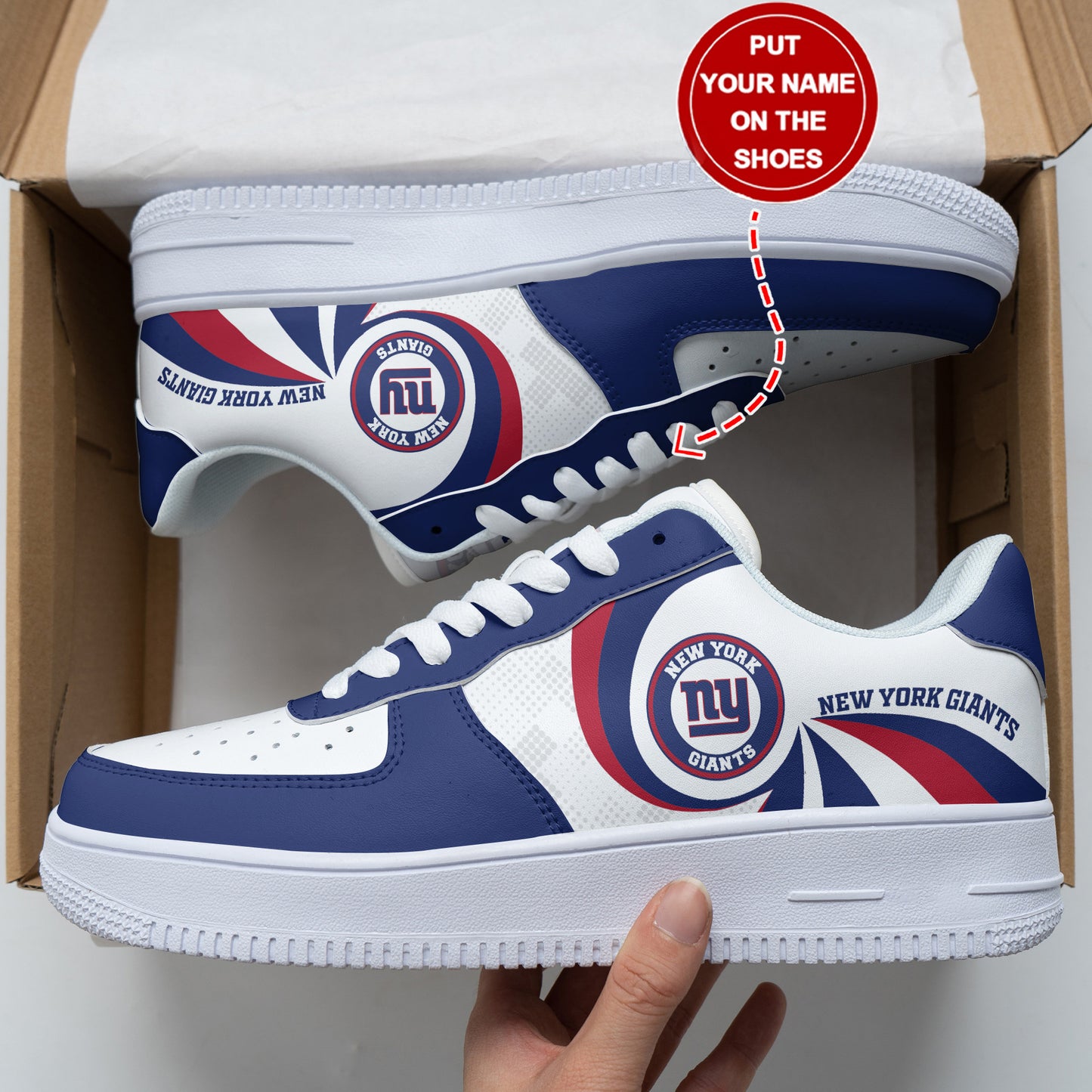 Footwearstorm New York Giants NFL Air Low-Top Sneakers Shoes For Men And Women 1205754