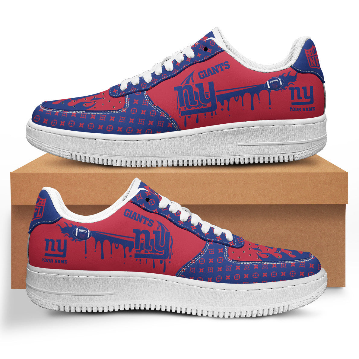 Footwearstorm New York Giants NFL Air Low-Top Sneakers Shoes For Men And Women 1205749
