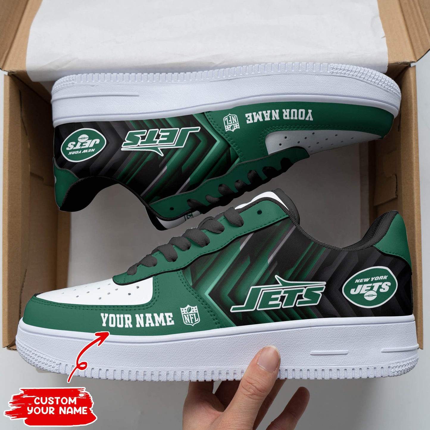 Footwearstorm New York Jets NFL Air Low-Top Sneakers Shoes For Men And Women 1205381