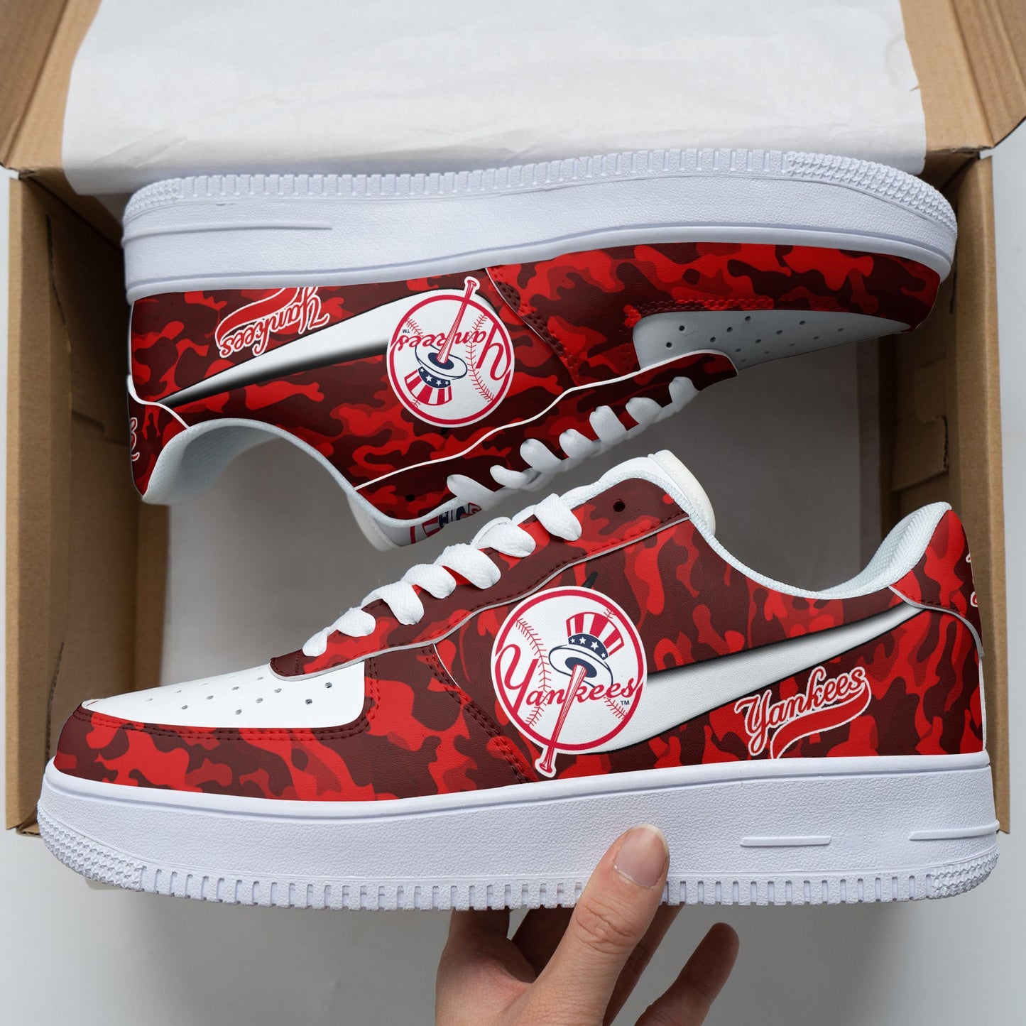 Footwearstorm New York Yankees Air Low-Top Sneakers Shoes For Men And Women 120512