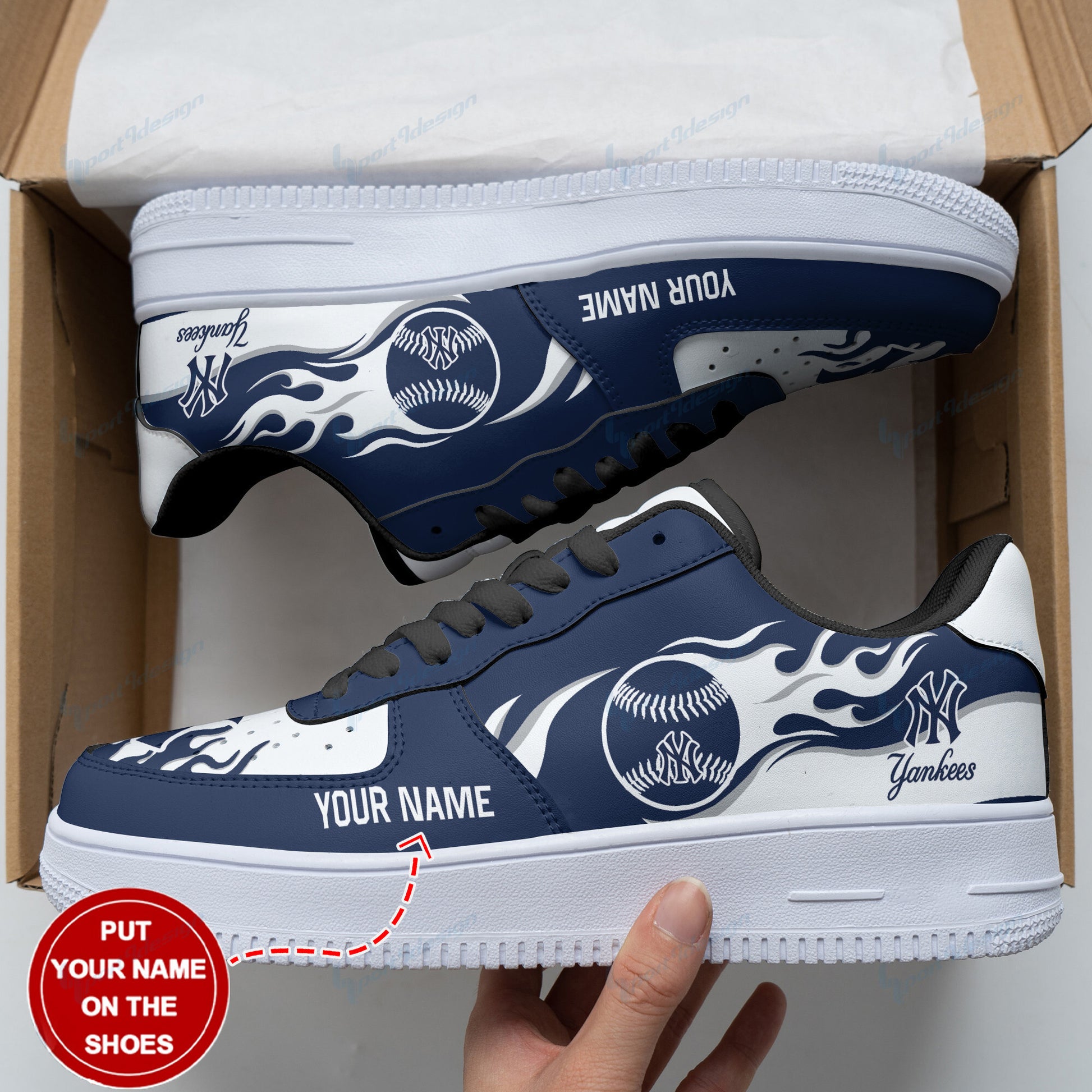 Footwearstorm New York Yankees NFL Air Low-Top Sneakers Shoes For Men And Women 1205206