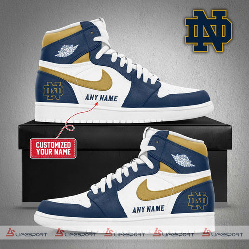 Footwearstorm Notre Dame Fighting Irish AJ1 High Sneakers Shoes For Men And Women 1