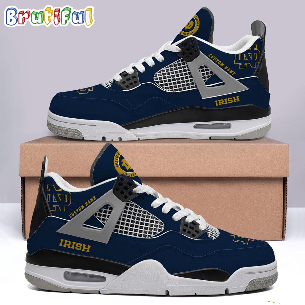 Footwearstorm Notre Dame Fighting Irish AJ4 Sneakers Shoes For Men And Women 1