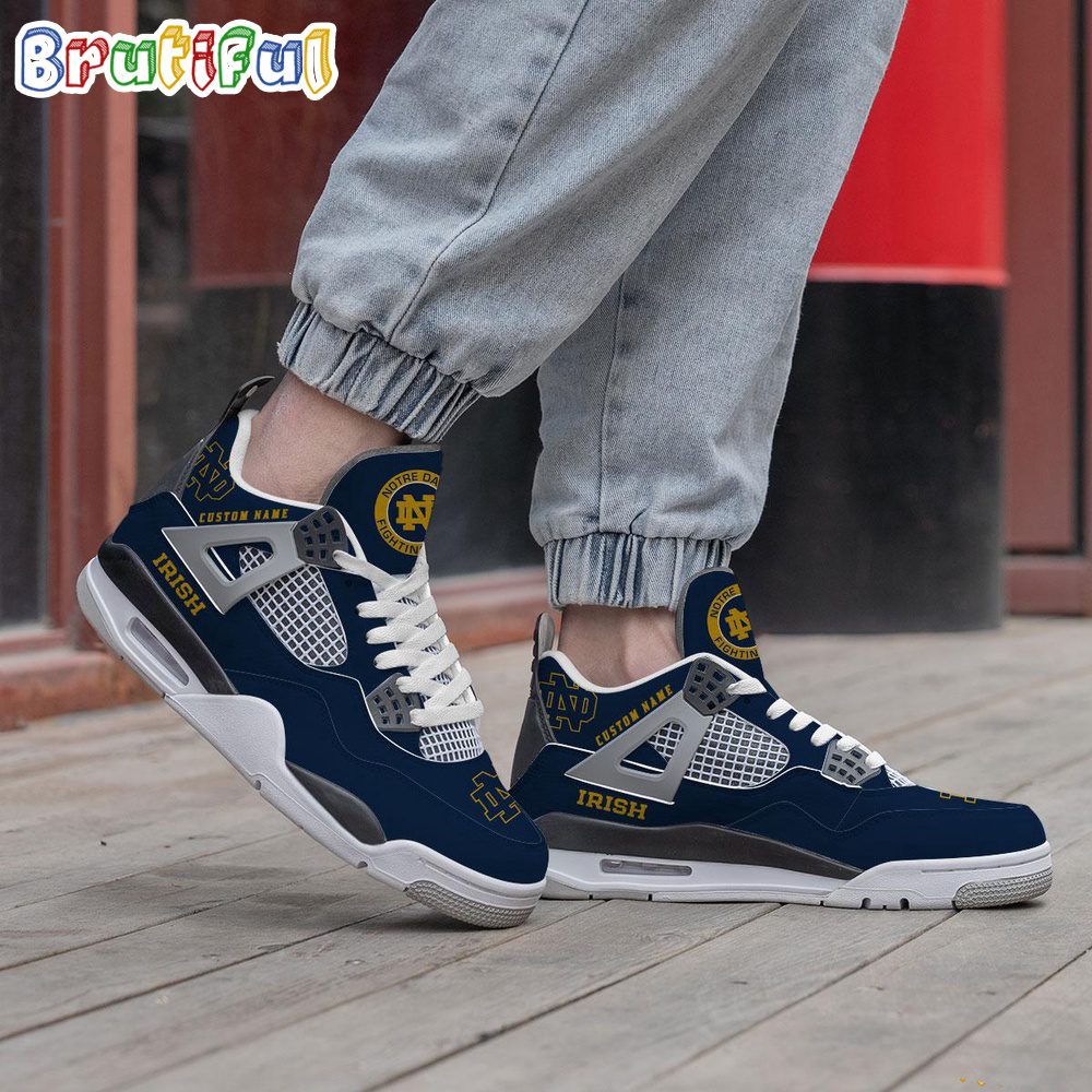 Footwearstorm Notre Dame Fighting Irish AJ4 Sneakers Shoes For Men And Women 1