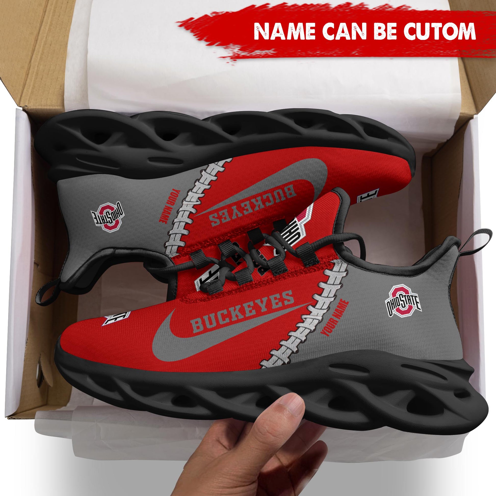 Footwearstorm Ohio State Buckeyes Max Soul Shoes Sneakers For Men And Women 1