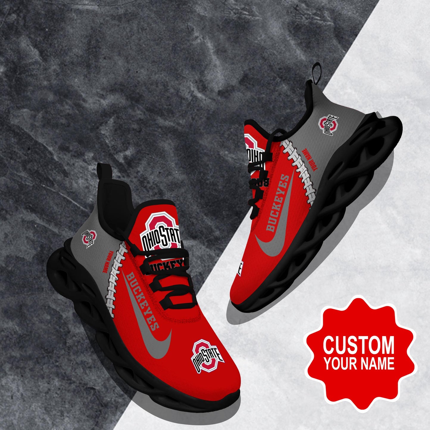 Footwearstorm Ohio State Buckeyes Max Soul Shoes Sneakers For Men And Women 1