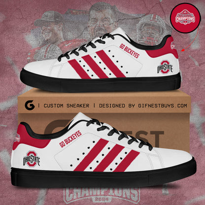 Footwearstorm Ohio State Buckeyes Skate Stan Shoes Sneakes For Men And Women 4