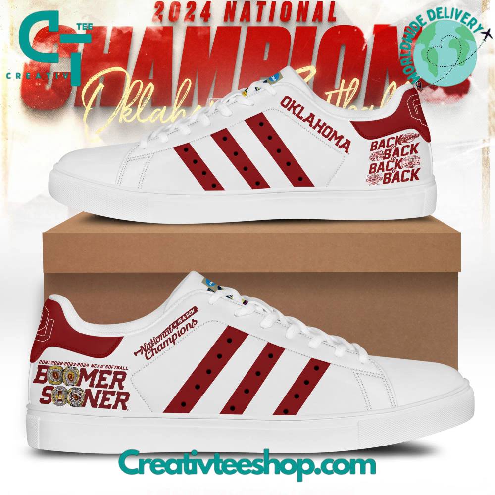 Footwearstorm Oklahoma Sooners Skate Stan Shoes Sneakes For Men And Women 1