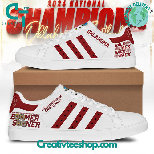 Footwearstorm Oklahoma Sooners Skate Stan Shoes Sneakes For Men And Women 1