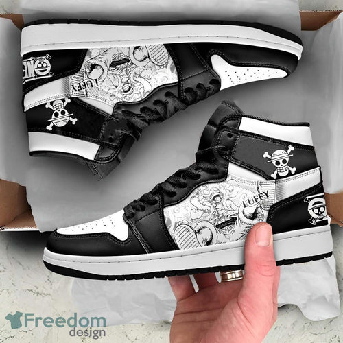 Footwearstorm One Piece Luffy Gear 5 Manga AJ1 High Sneakers Shoes For Men And Women 1