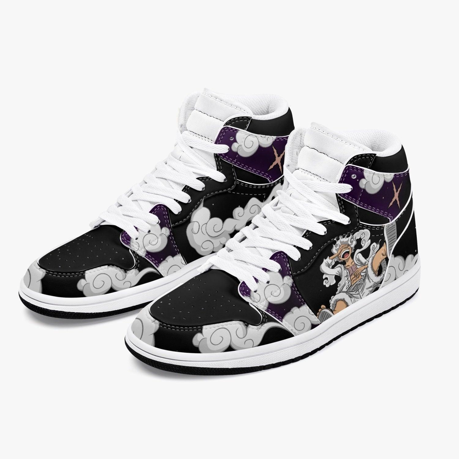 Footwearstorm One Piece Luffy White Gear 5 AJ1 High Sneakers Shoes For Men And Women 1