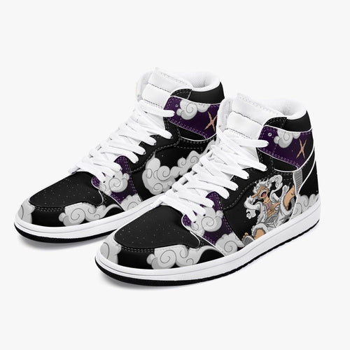 Footwearstorm One Piece Luffy White Gear 5 AJ1 High Sneakers Shoes For Men And Women 1