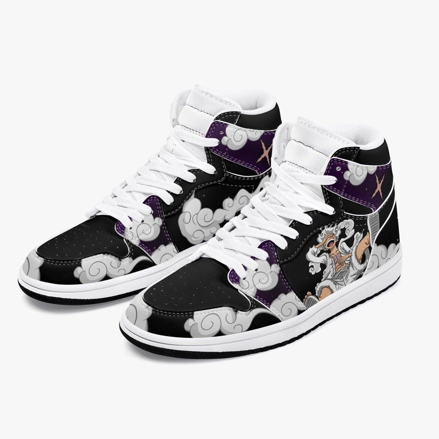 Footwearstorm One Piece Luffy White Gear 5 AJ1 High Sneakers Shoes For Men And Women 1