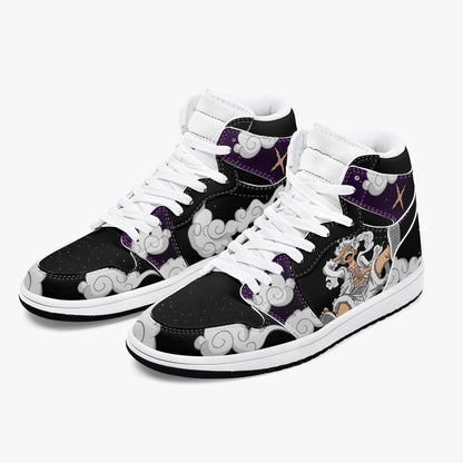 Footwearstorm One Piece Luffy White Gear 5 AJ1 High Sneakers Shoes For Men And Women 1