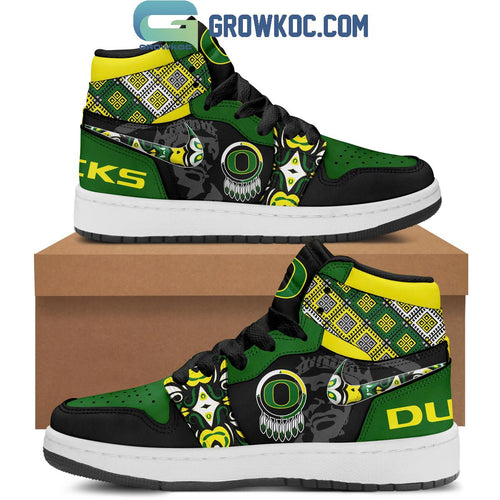 Footwearstorm Oregon Ducks AJ1 High Sneakers Shoes For Men And Women 1